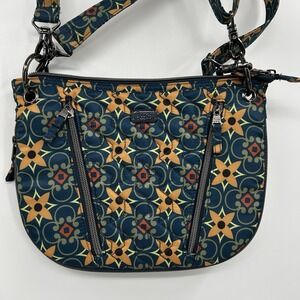 Lug Swivel Convertible Expandable Crossbody Shoulder Bag Tile Teals RFID NWOT